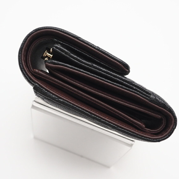 CHANEL Matelasse Caviar Skin Compact Wallet with Gold Hardware, AP4383, Tri-f...